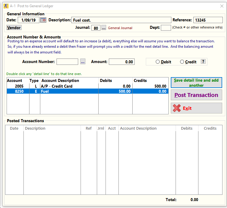 AccountingPostToGeneralLedger