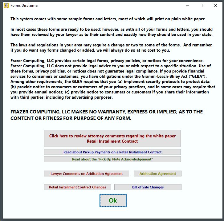 FormsDisclaimer