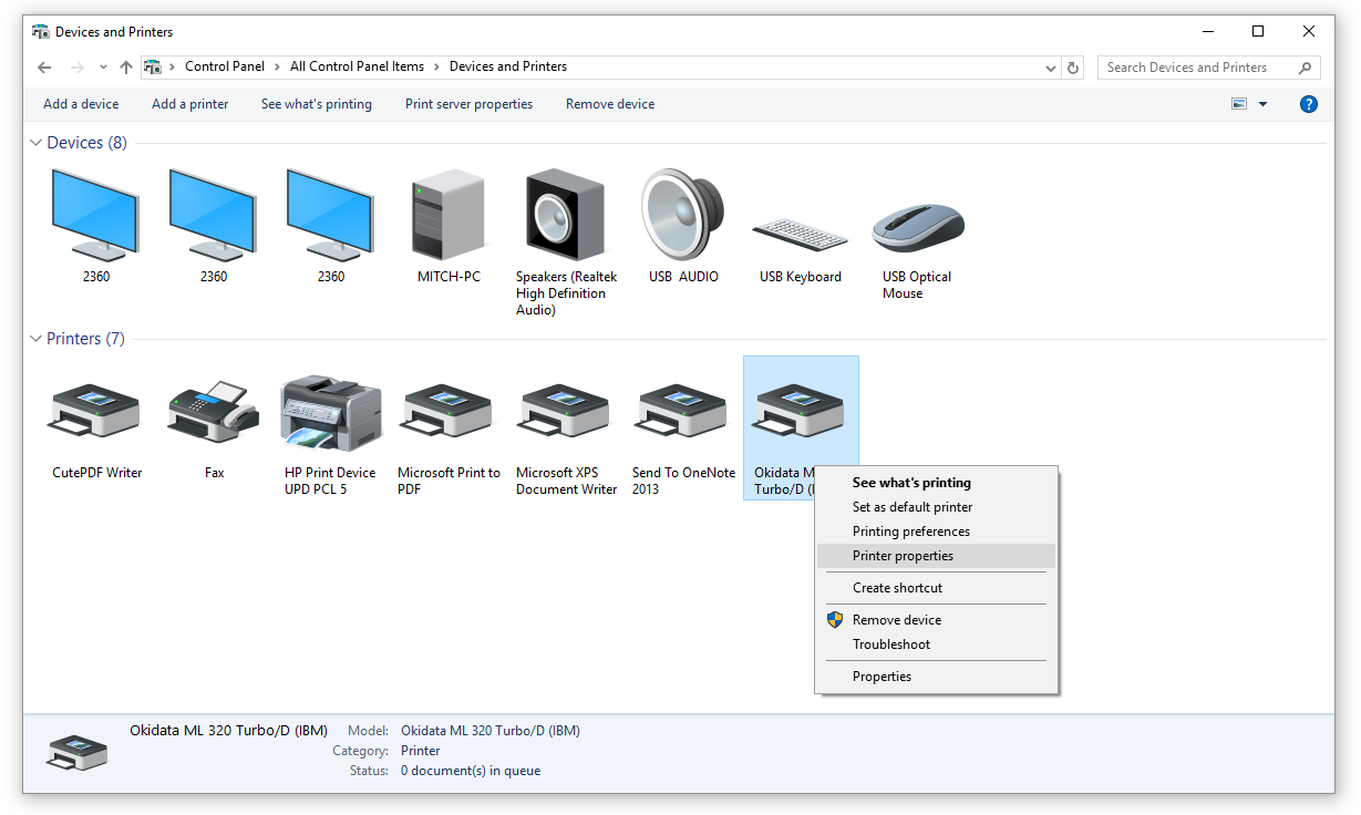 okidata microline 320 turbo printing problems