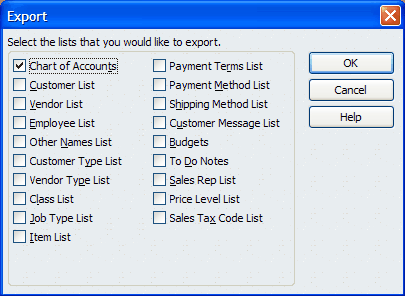QbooksExportChartOfAccounts